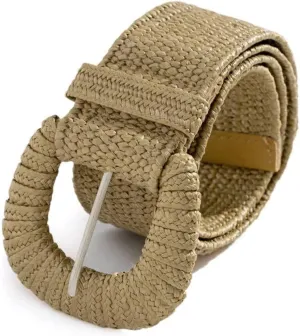 SeptCity Woven Belts for Women, Wide Boho Stretchy Ladies Belts for Dresses and Jeans Valentine's Day Gift for Women