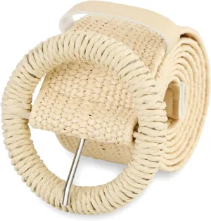 SeptCity Woven Belts for Women, Wide Boho Stretchy Ladies Belts for Dresses and Jeans Valentine's Day Gift for Women