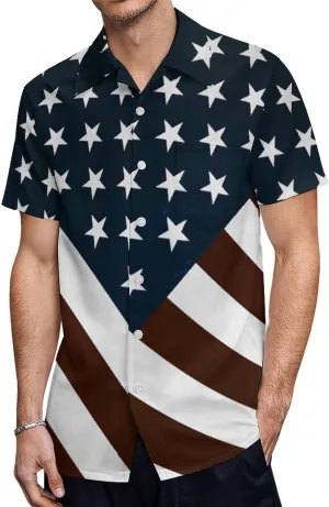 Shirts for Men Short Sleeve Beach Shirt Casual Button Down Shirts Tops Quick Dry with Designs