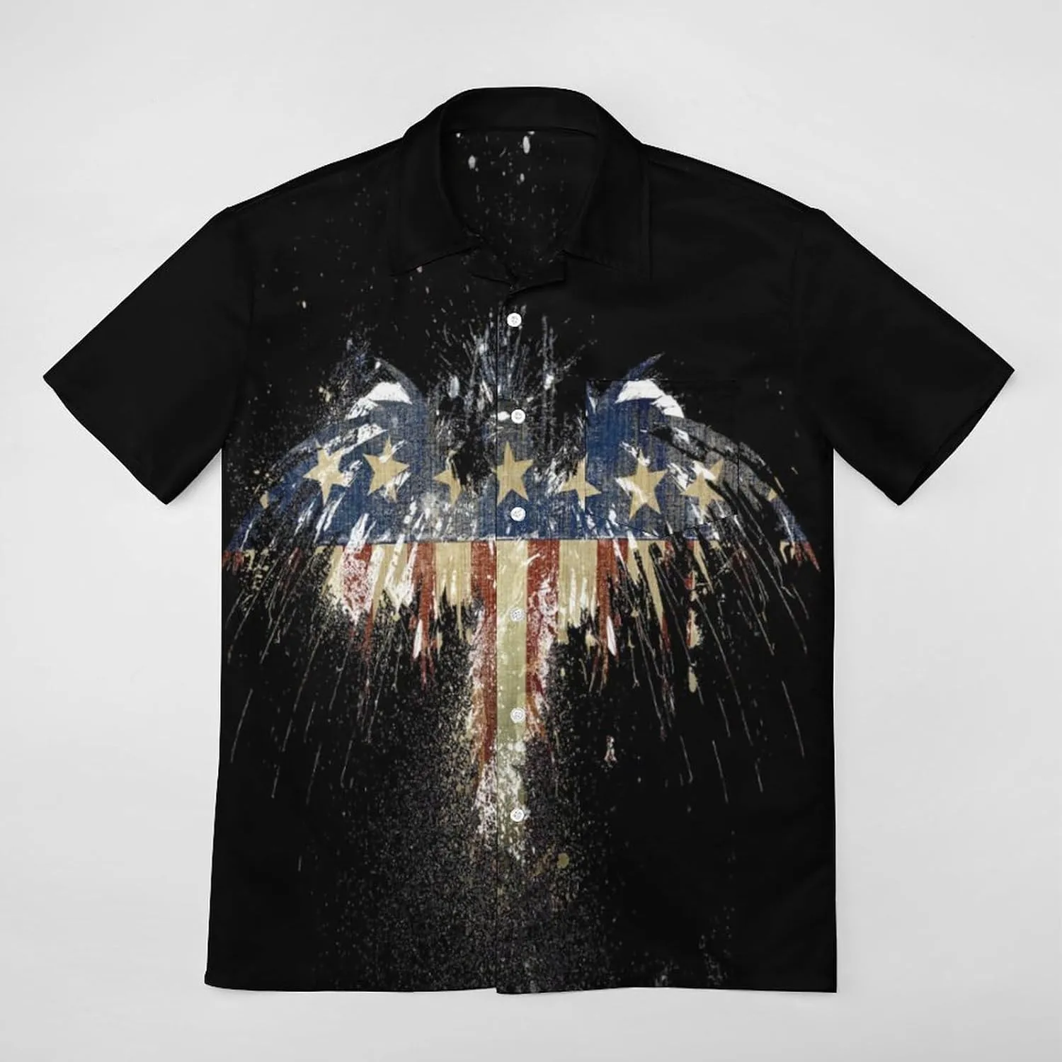 Shirts for Men Short Sleeve Beach Shirt Casual Button Down Shirts Tops Quick Dry with Designs