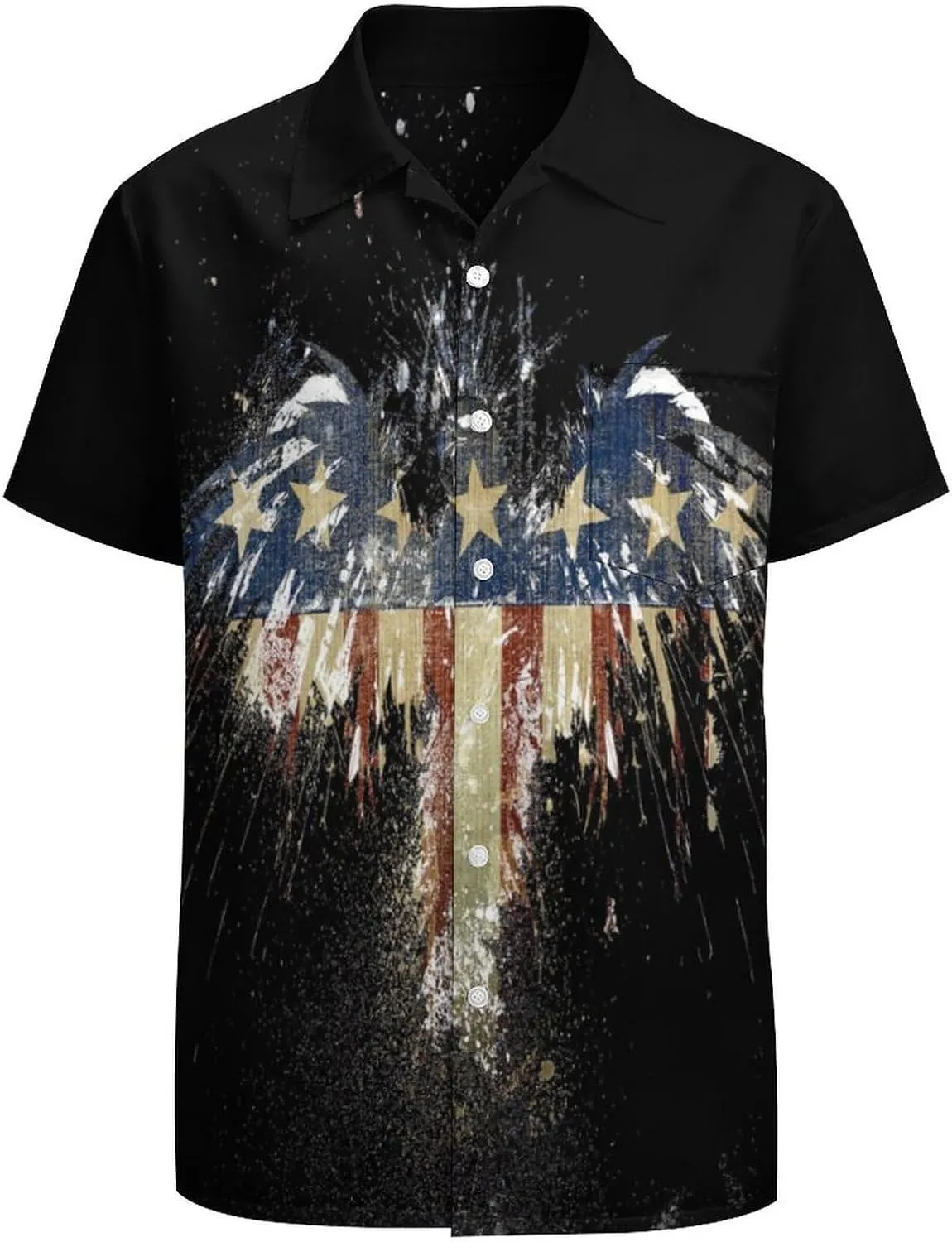 Shirts for Men Short Sleeve Beach Shirt Casual Button Down Shirts Tops Quick Dry with Designs