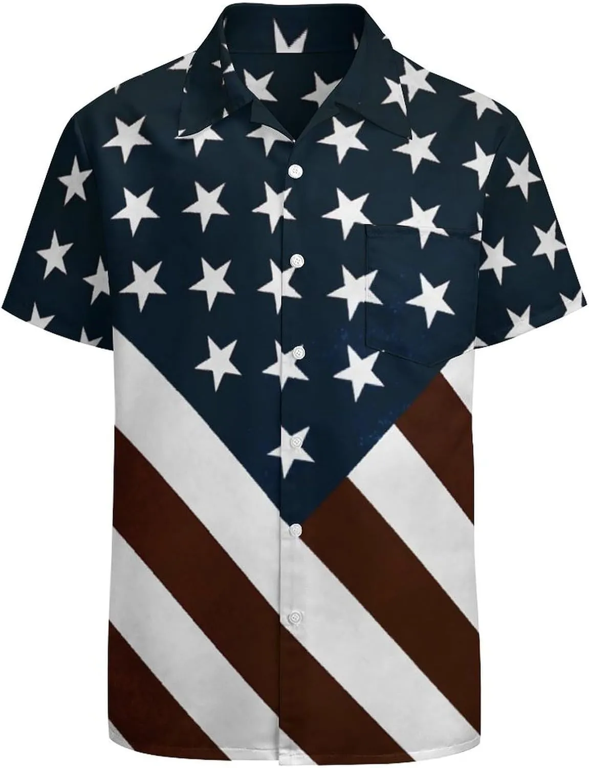 Shirts for Men Short Sleeve Beach Shirt Casual Button Down Shirts Tops Quick Dry with Designs