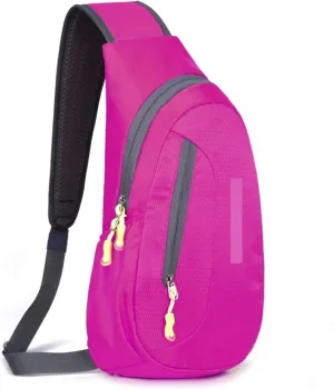 Sling Bag Unisex Men's Portable Waterproof Chest Waist Bag Travel Sports Cross Shoulder Mountaineering Mobile Bag (D)