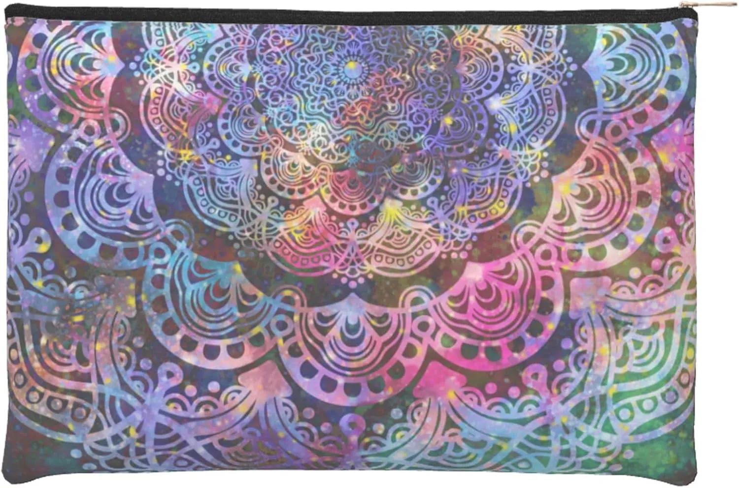 Small Makeup Bag Abstract Mandala Cosmetic Bag for Women Portable Purse Travel Toiletry Bag Accessories Organizer Zipper Pouch