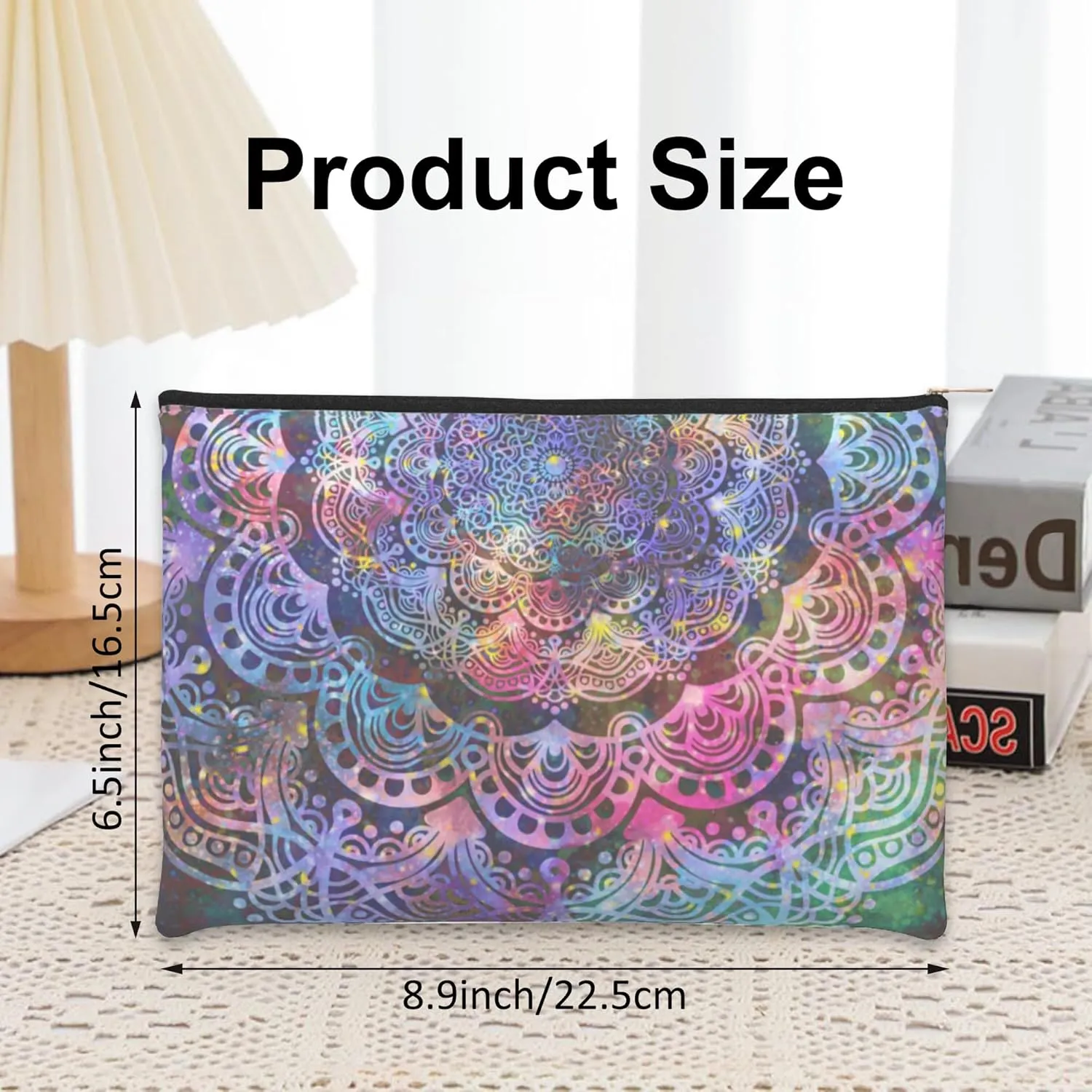 Small Makeup Bag Abstract Mandala Cosmetic Bag for Women Portable Purse Travel Toiletry Bag Accessories Organizer Zipper Pouch