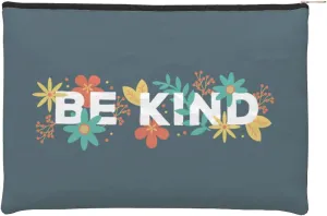 Small Makeup Bag Be Kind Cosmetic Bag for Women Portable Purse Travel Toiletry Bag Accessories Organizer Zipper Pouch