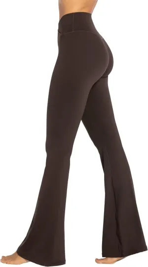 Sunzel Womens Flare Leggings No Front Seam Flare Yoga Pants with Tummy Control Crossover High Waist and Wide Leg