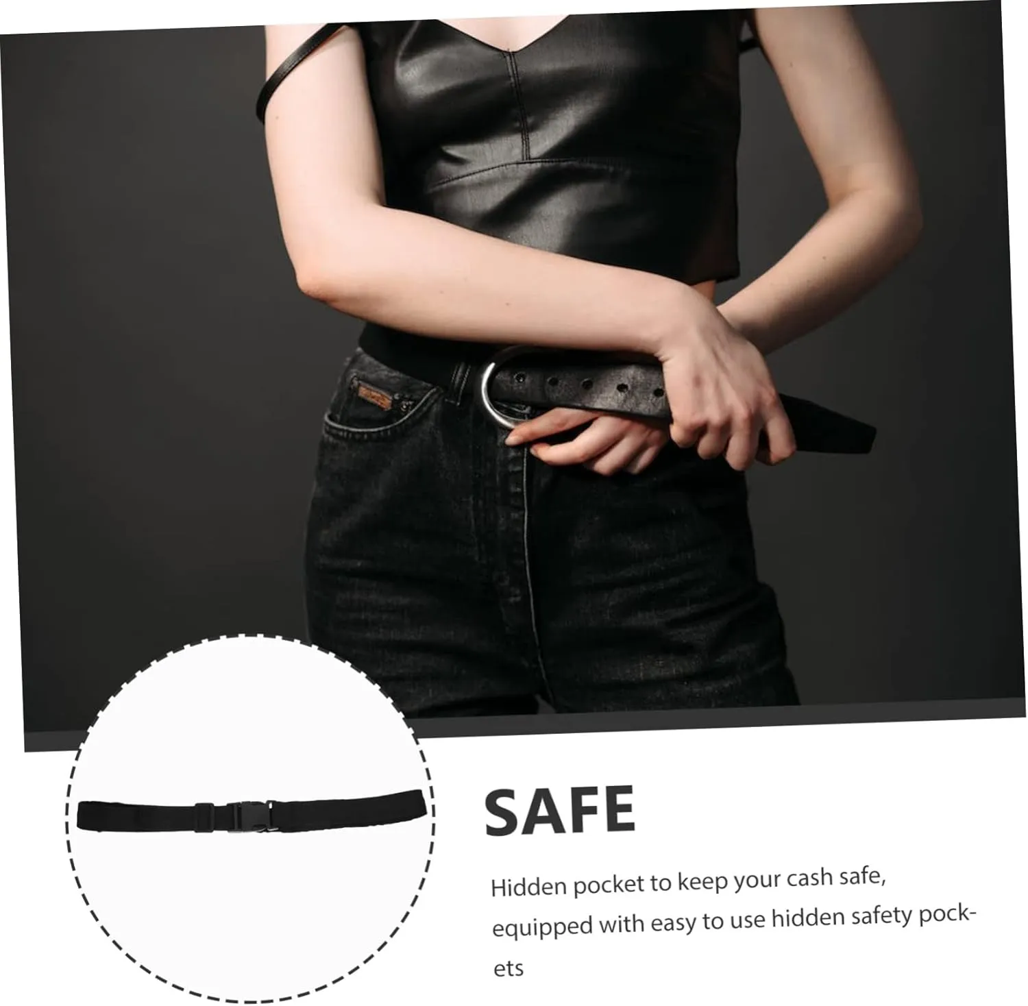 SUPVOX 2pcs Money Hiding Belt Travel Money Belt Waist Bag Para Hombres Womens Wallet Money Belts for