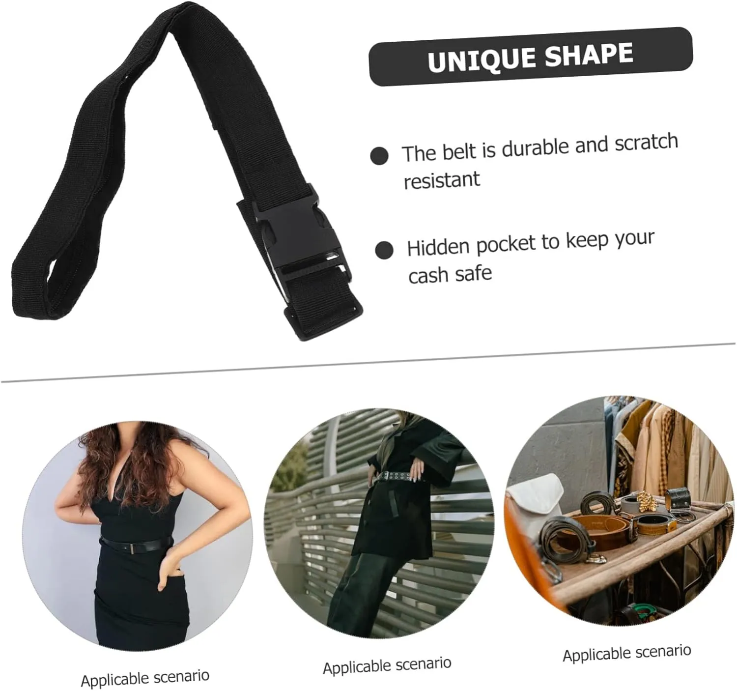 SUPVOX 2pcs Money Hiding Belt Travel Money Belt Waist Bag Para Hombres Womens Wallet Money Belts for