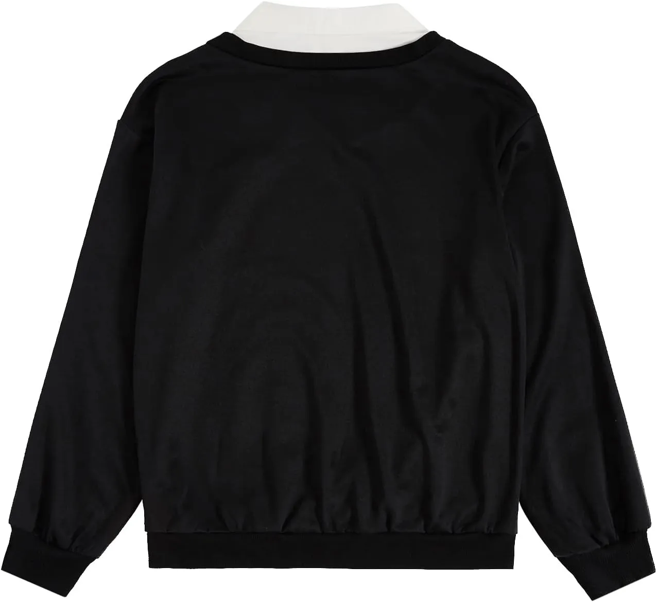 SweatyRocks Women's Contrast Collar Drop Shoulder Casual Long Sleeve Pullover Sweatshirt Tops