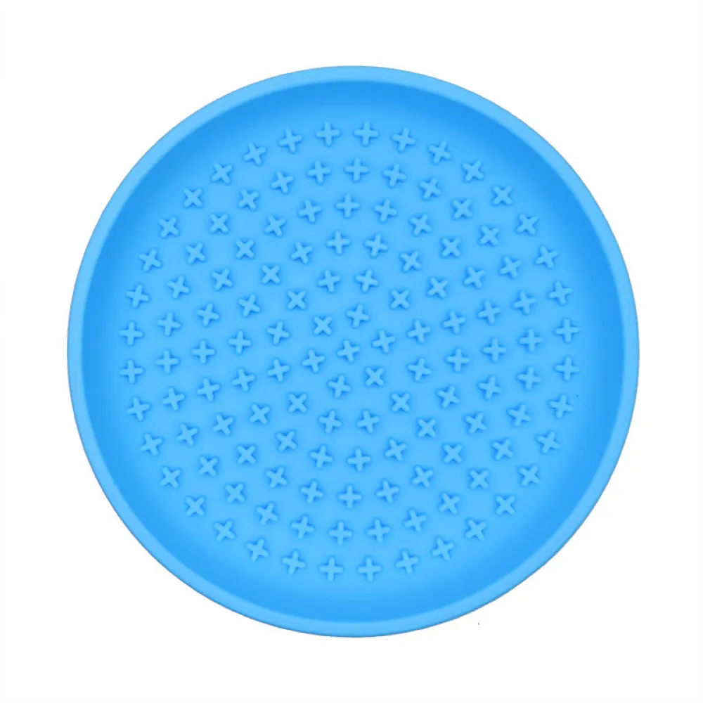 Talking Dog Club Lickables Licking Bowls for Dogs and Cats (Blue)
