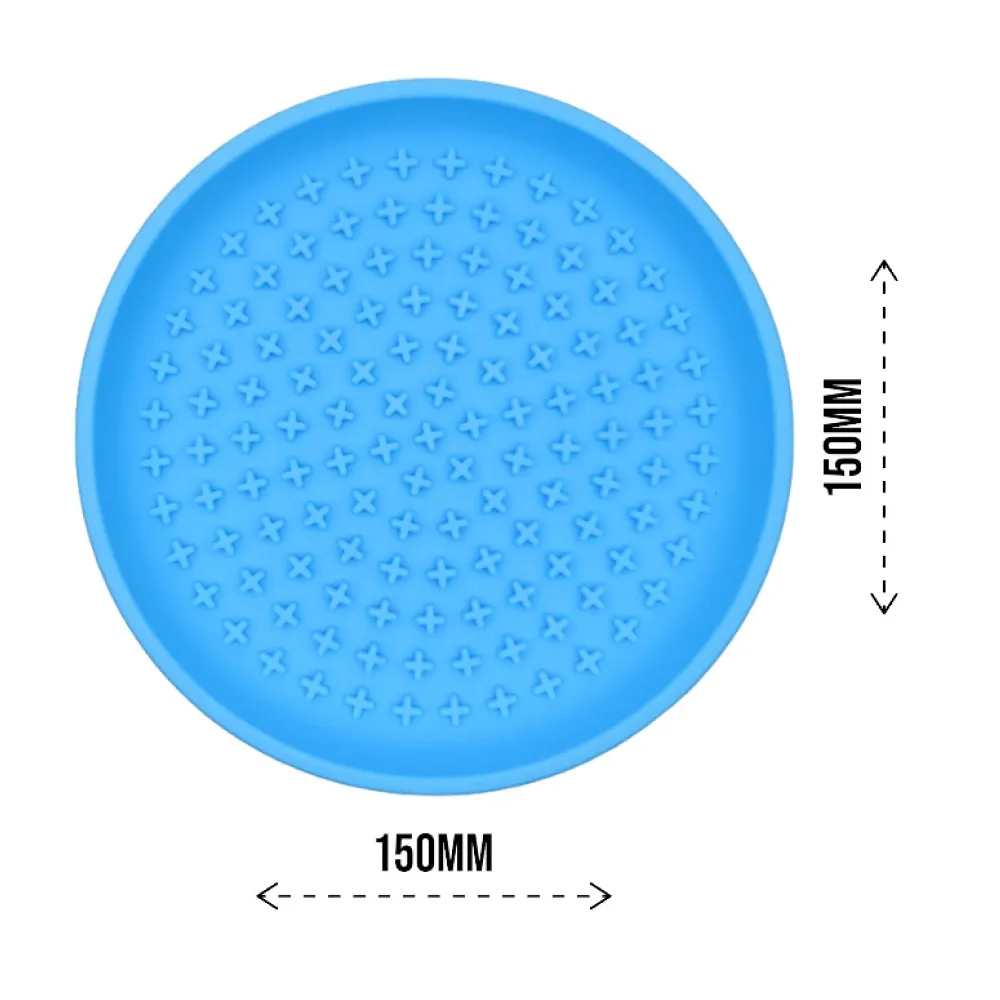 Talking Dog Club Lickables Licking Bowls for Dogs and Cats (Blue)