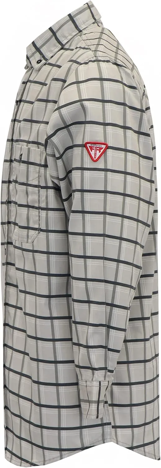 TICOMELA FR Shirt for Men Flame Resistant Shirts 6.5oz Light Weight Plaid Men's Fire Retardant Shirts