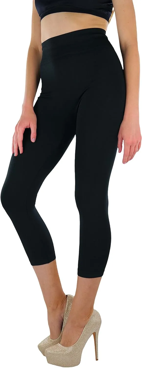 ToBeInStyle Womens Capri Length Seamless Lightweight Stretch Leggings