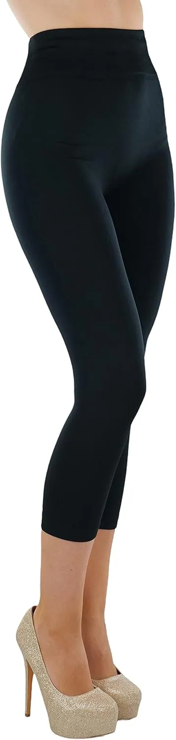 ToBeInStyle Womens Capri Length Seamless Lightweight Stretch Leggings