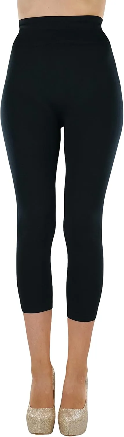 ToBeInStyle Womens Capri Length Seamless Lightweight Stretch Leggings