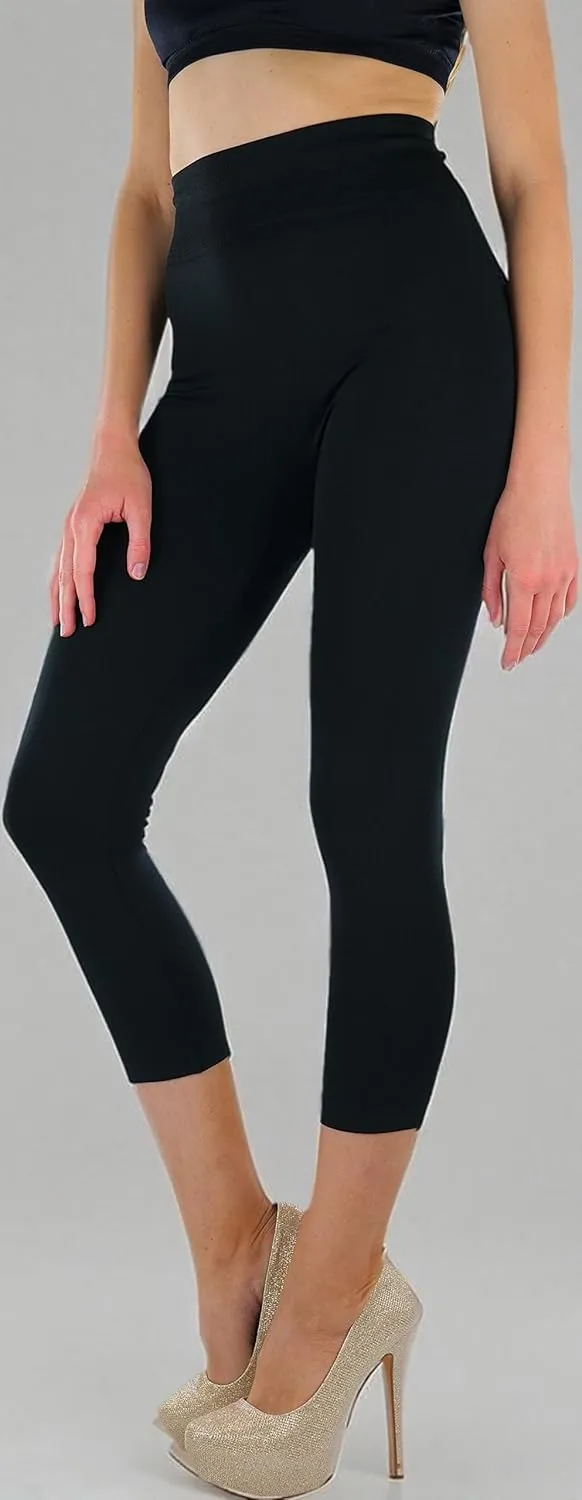 ToBeInStyle Womens Capri Length Seamless Lightweight Stretch Leggings