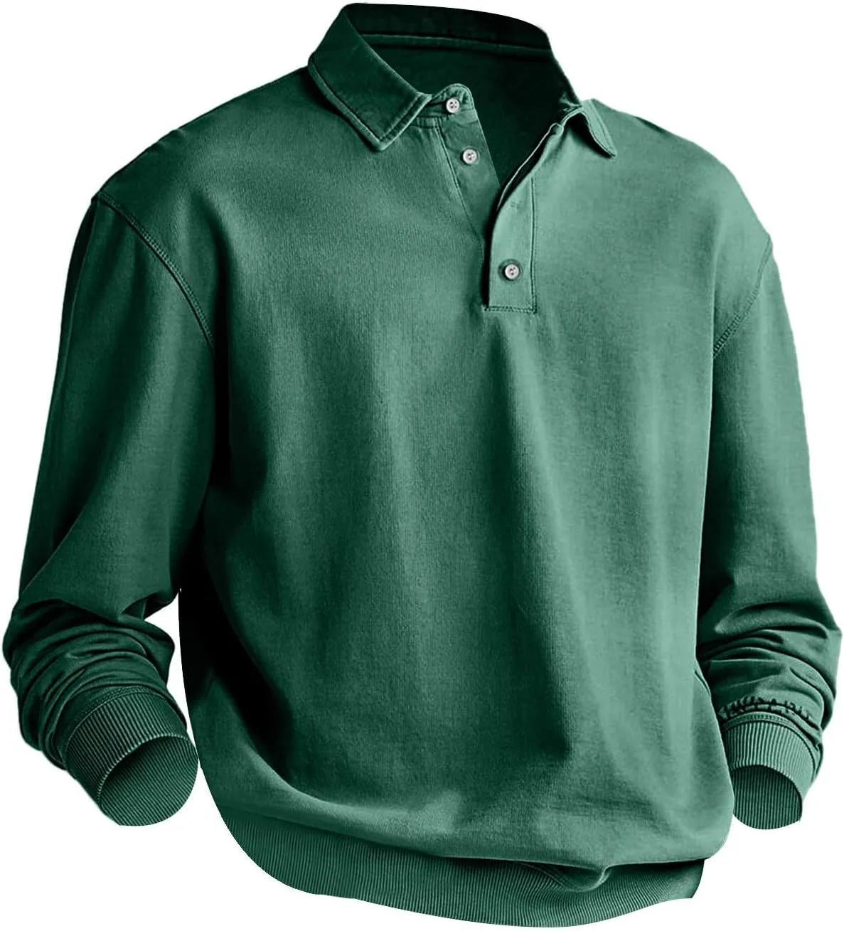 Tshirts Shirts for Men Sweater Solid Color Casual Long Sleeved Pullover Sweater Mens T Shirts Casual Stylish 2xlt