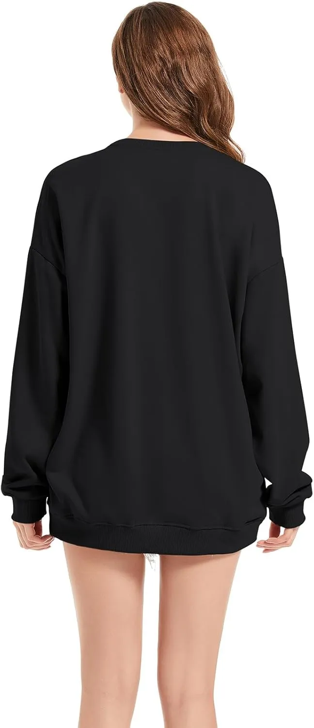 Tuislay Teacher Sweatshirts for Women Cute Heart Graphic Oversized Preppy Hoodie Casual Baggy Inspirational Pullovers Tops