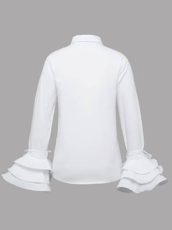 UOOZEE Womens Button Down Shirt Long Sleeve Dress Shirts Solid Work Blouse