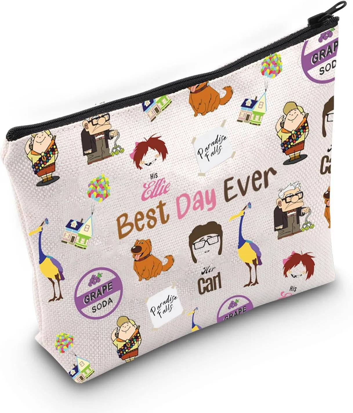 Up Movie Inspired Gift - Best Day Ever Cosmetic Makeup Bag for Up Movie Lover