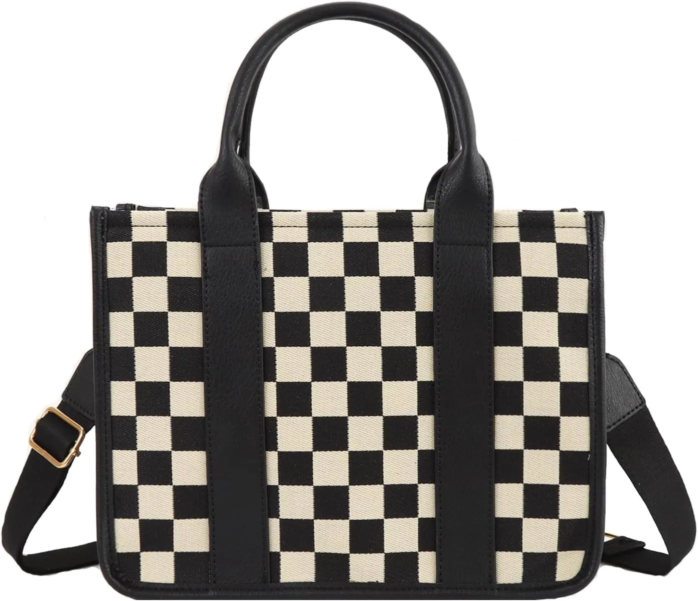 Vintage Women Leather Plaid Pattern Handbags Shoulder Satchel Tote Bags Casual Travel Work Bag Top Handle Crossbody Bags
