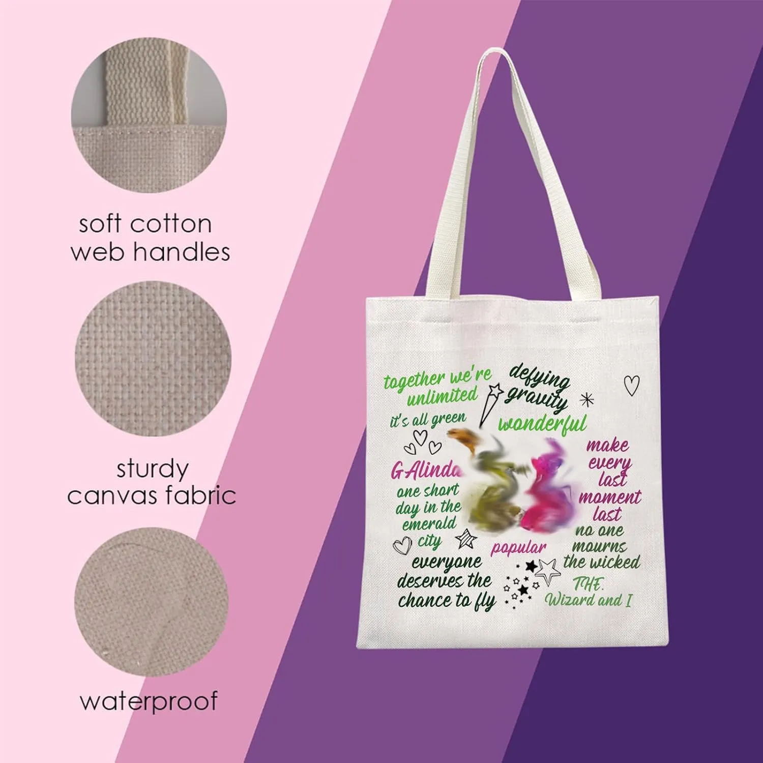 W Tote Bag W Musical Tote W Musical Merch W Quote W Fans Gift