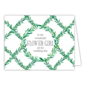 Wedding Greenery-Flower Girl Bridal Greeting Card