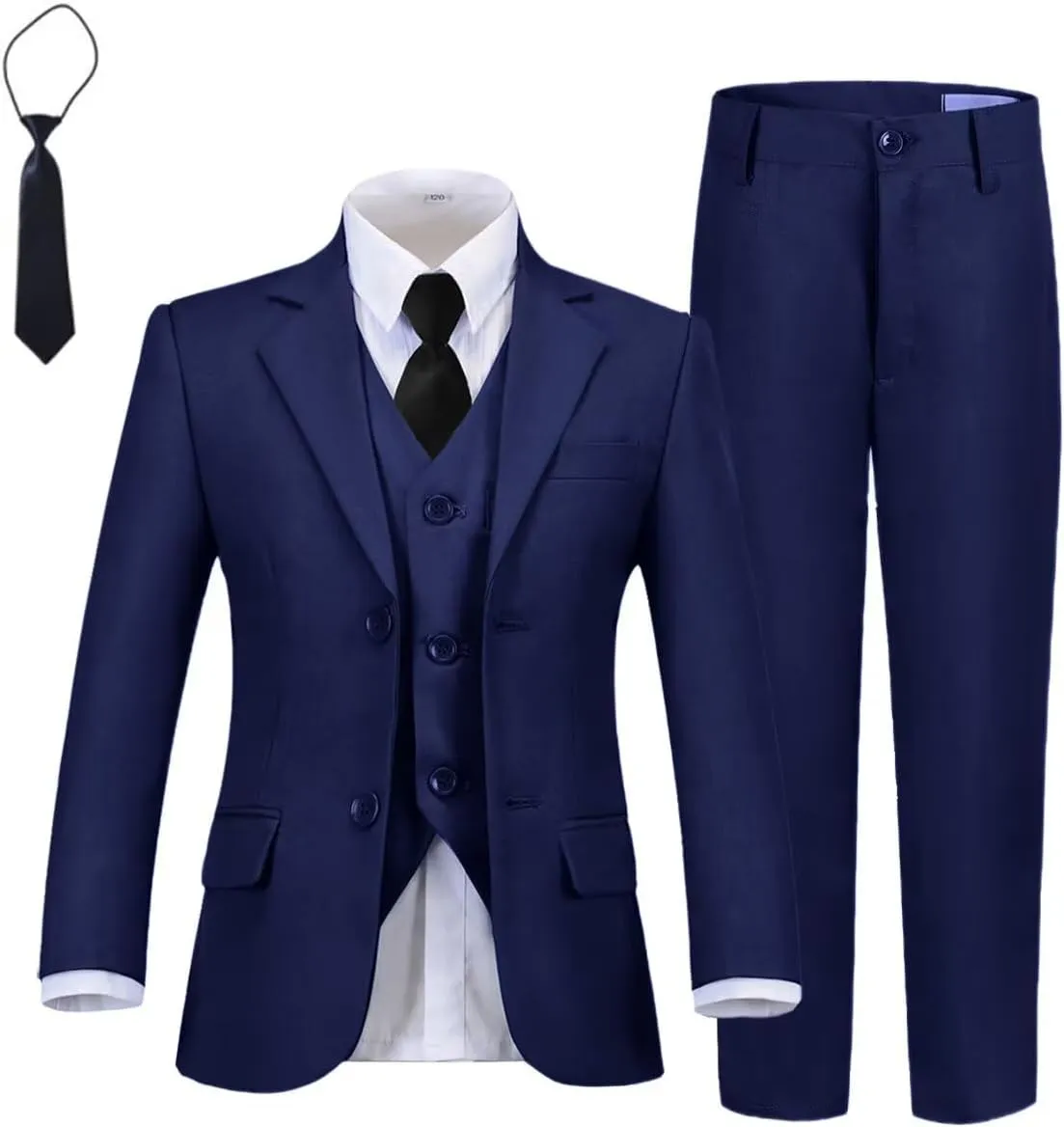 Wehilion Boys Suit Slim Fit Formal Tuxedo Suit Set for Kids Toddler Boys Teen Wedding Ring Bearer Dress Outfits