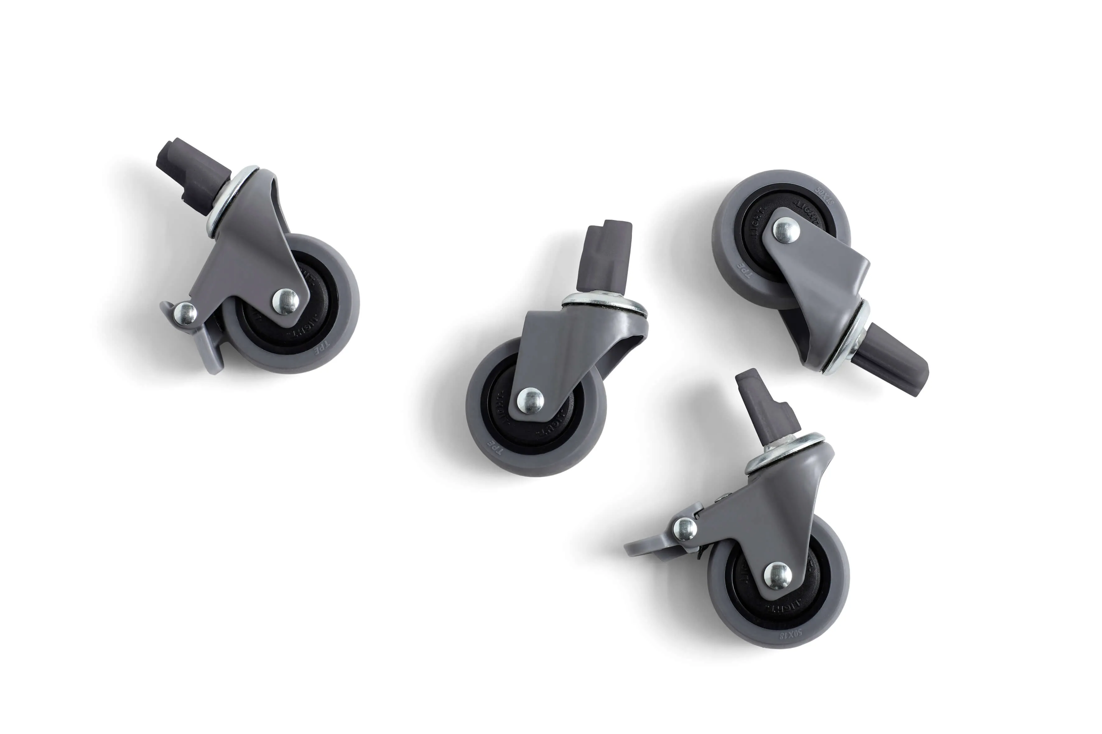 Wheels for Colour Crates - Set of 4 | Medium | Grey | by HAY