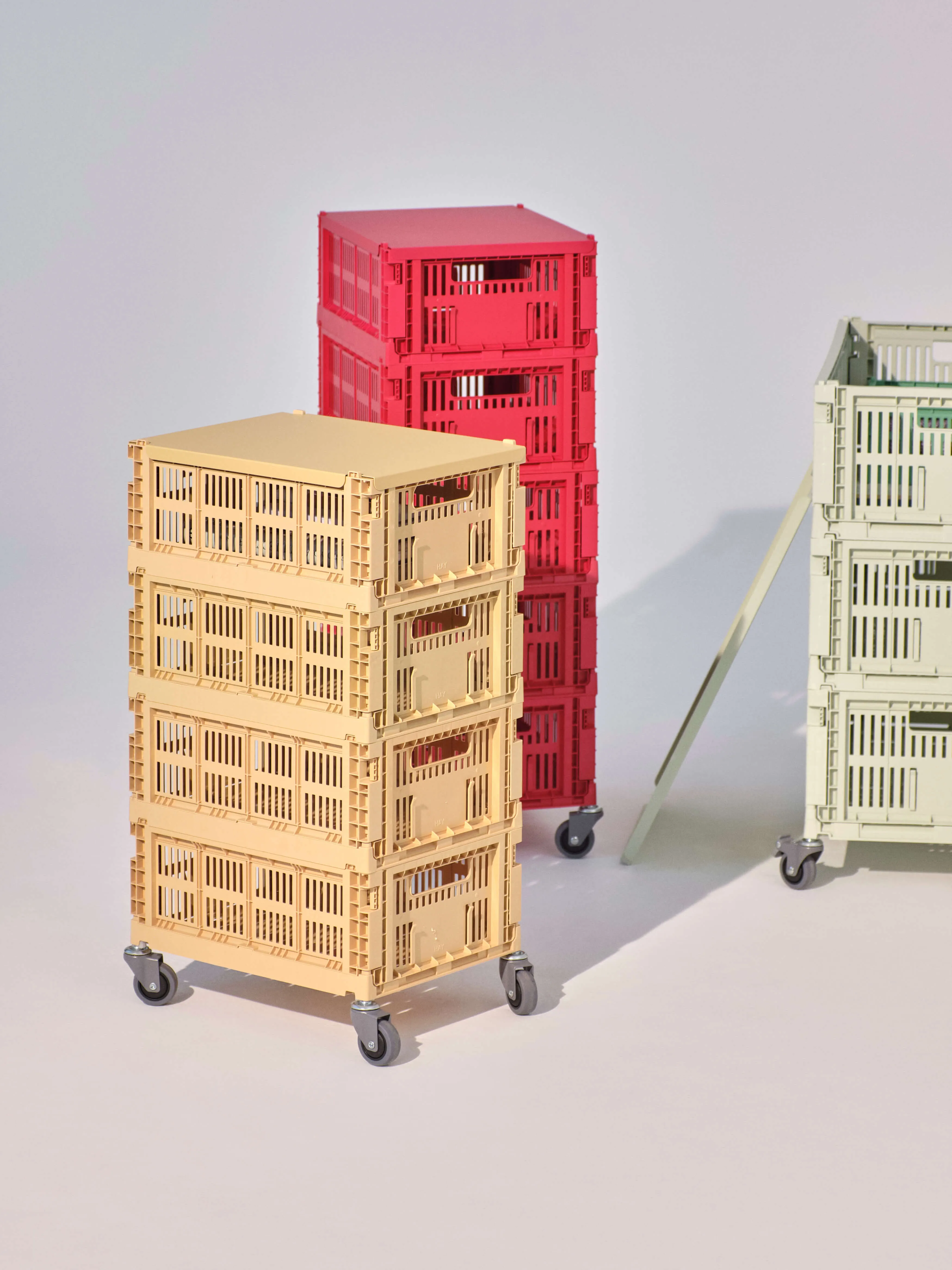 Wheels for Colour Crates - Set of 4 | Medium | Grey | by HAY