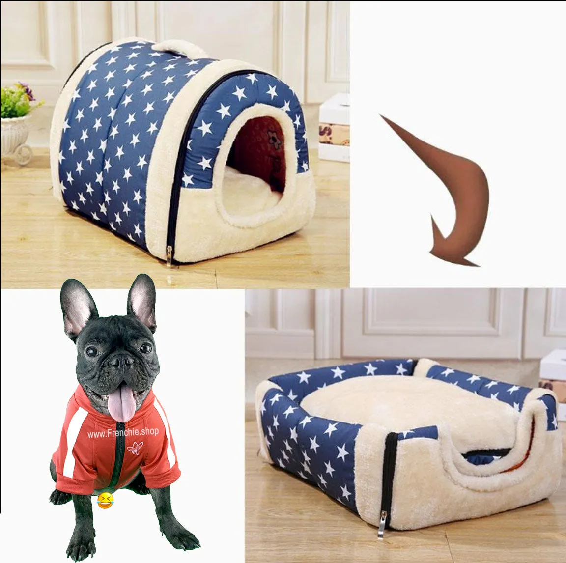 Winter Bed House for French Bulldog (WS311)