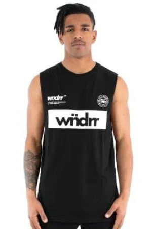 WNDRR SLATE MUSCLE TEE - BLACK