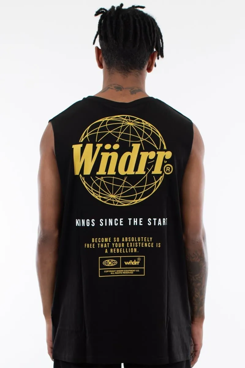 WNDRR TIMELESS MUSCLE TEE - BLACK