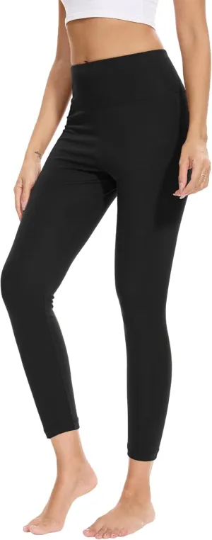 Women's High-Waisted Fitted Leggings - Ultra Soft Stretchy Basic Legging - Viscose Made from Bamboo