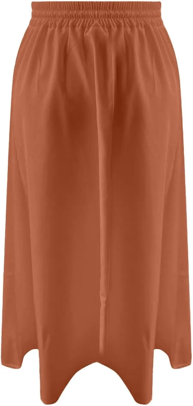 Womens High Waisted Skirts Drawstring Lightweight Casual Baggy Skirt Comfortable Elastic Waisted Skorts with Pockets