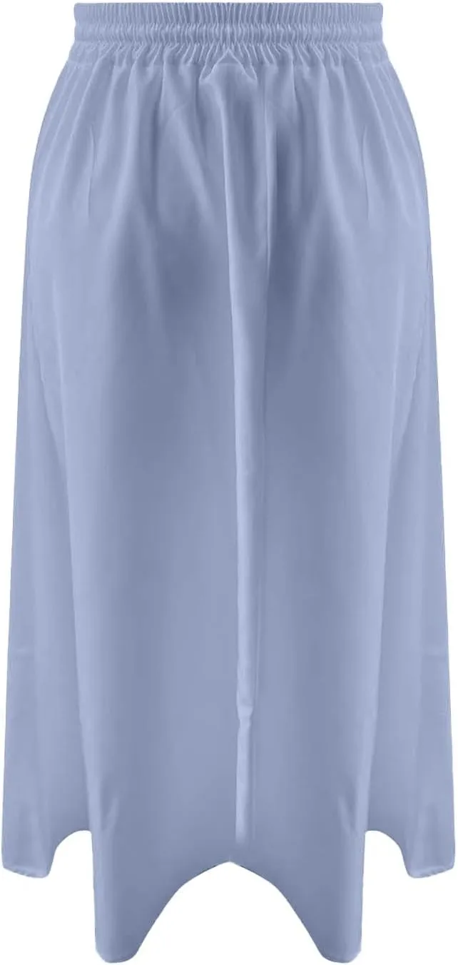 Womens High Waisted Skirts Drawstring Lightweight Casual Baggy Skirt Comfortable Elastic Waisted Skorts with Pockets