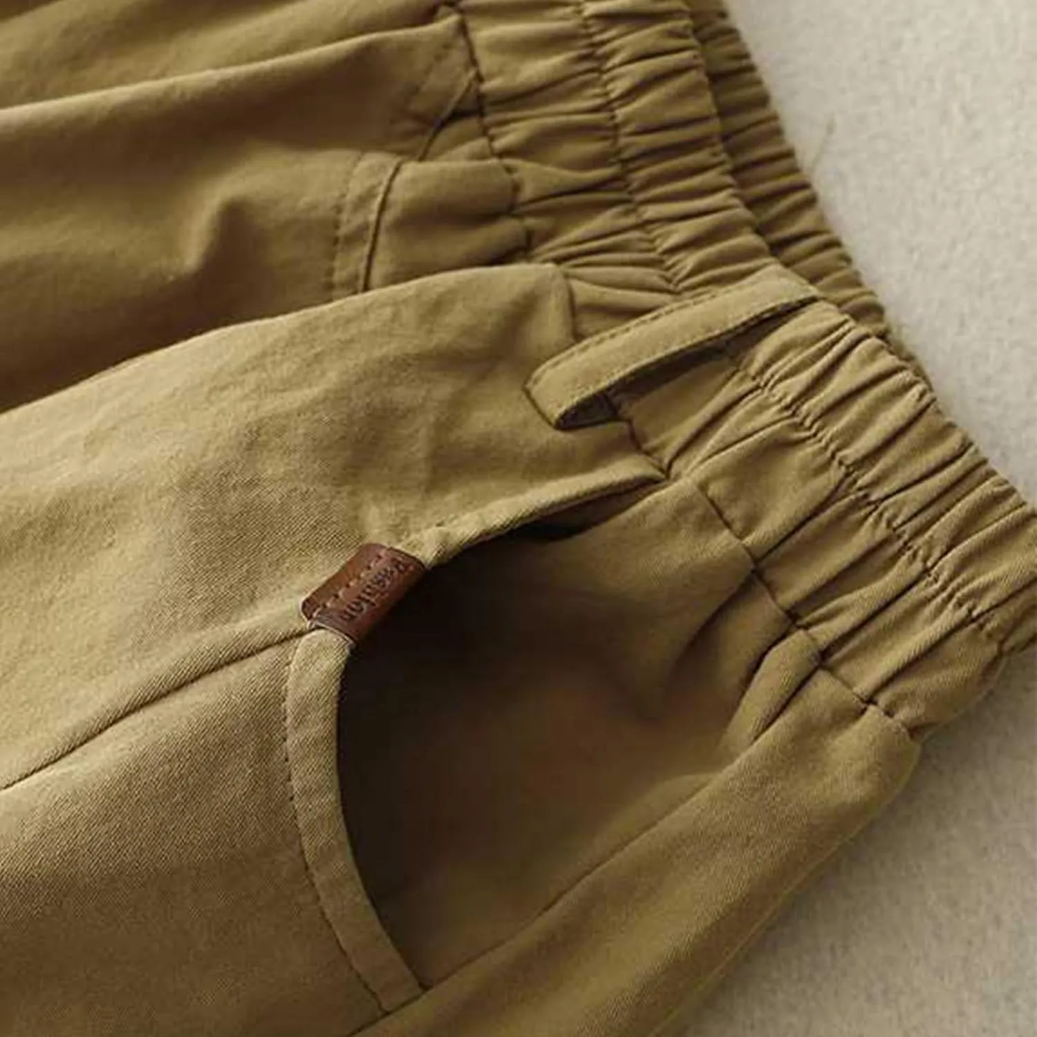 Womens Linen Cotton Midi Skirt Summer Causal Elastic Waist Loose Fit Pleated Split Button Pocket Skirt Trendy Clothes