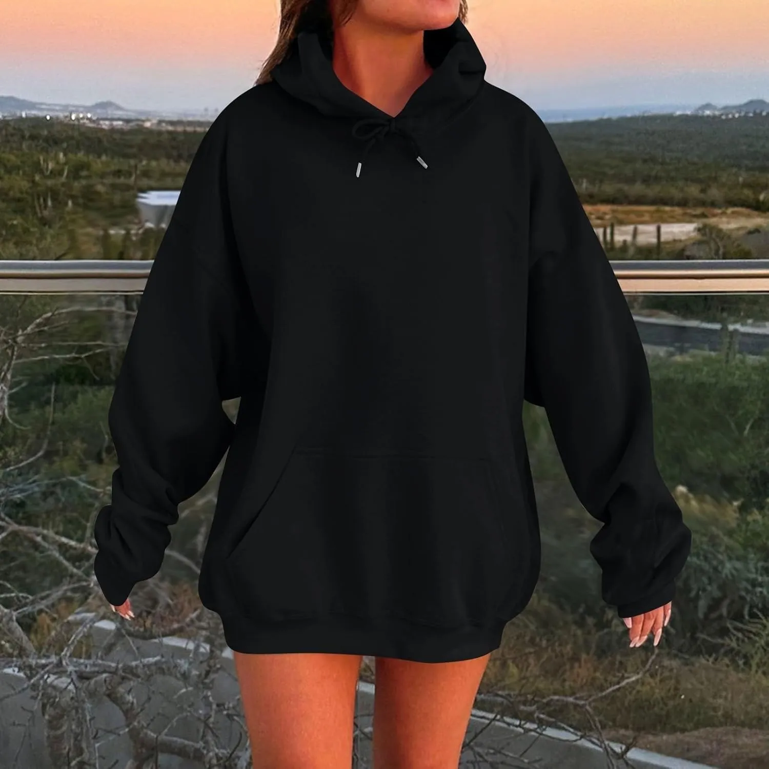 Womens Oversized Hoodies Winter Cotton Sweatshirts Pullover 2024 Fashion Tops Trendy Outfits Loose Sweatshirts