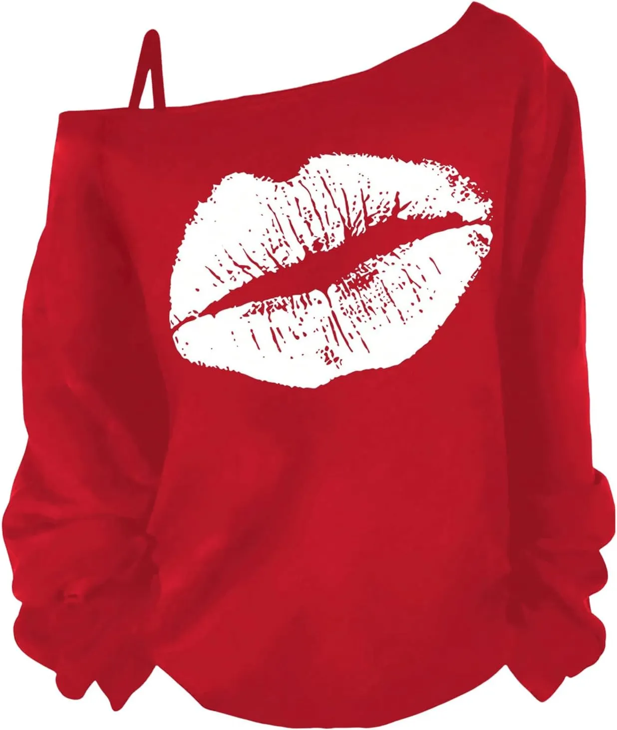 Women's Plus Size Graphic Sweatshirts Off The Shoulder Long Sleeve Pullovers Loose Vintage Y2K Tops