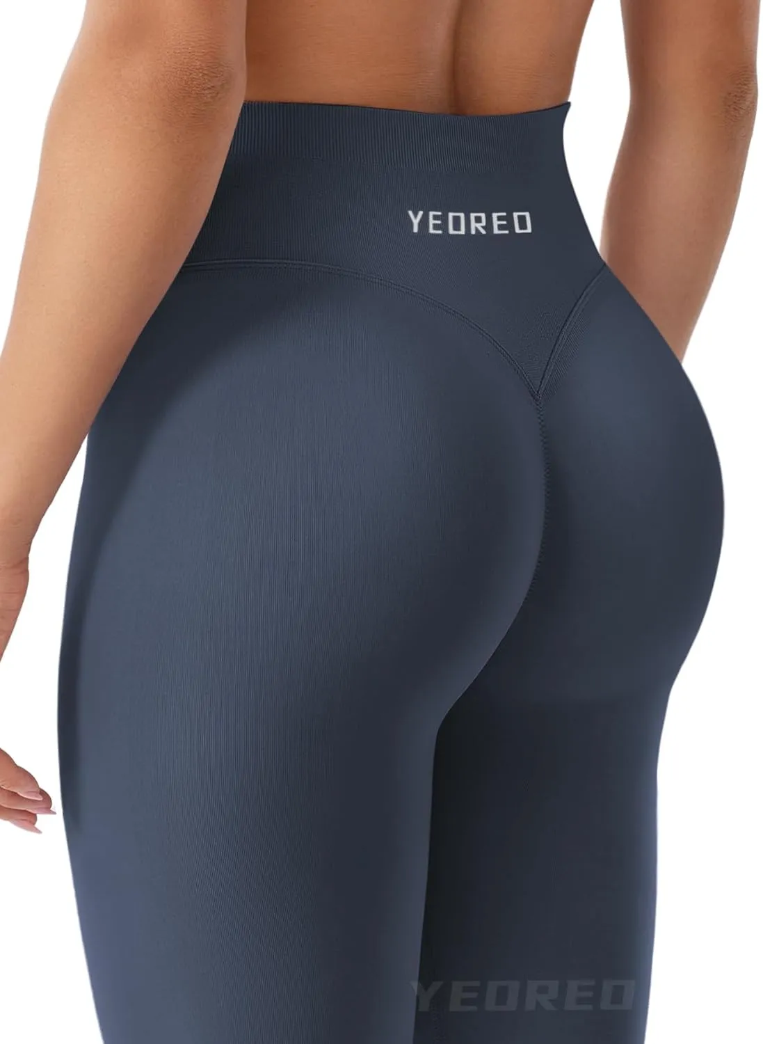 YEOREO Christiy Hidden Scrunch Butt Workout Leggings for Women Seamless High Rise V-Waistband 24" Impact Athletic Yoga Pants