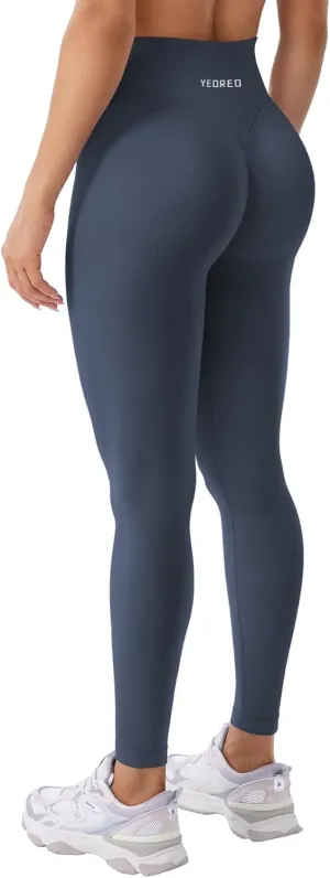 YEOREO Christiy Hidden Scrunch Butt Workout Leggings for Women Seamless High Rise V-Waistband 24" Impact Athletic Yoga Pants