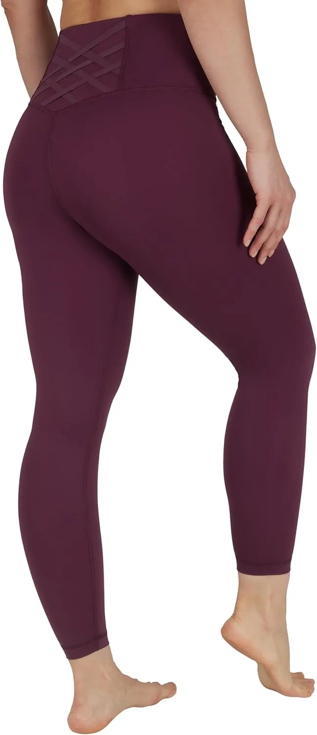 Yogalicious High Waist Squat Proof Criss Cross V-Back Ankle Length Leggings