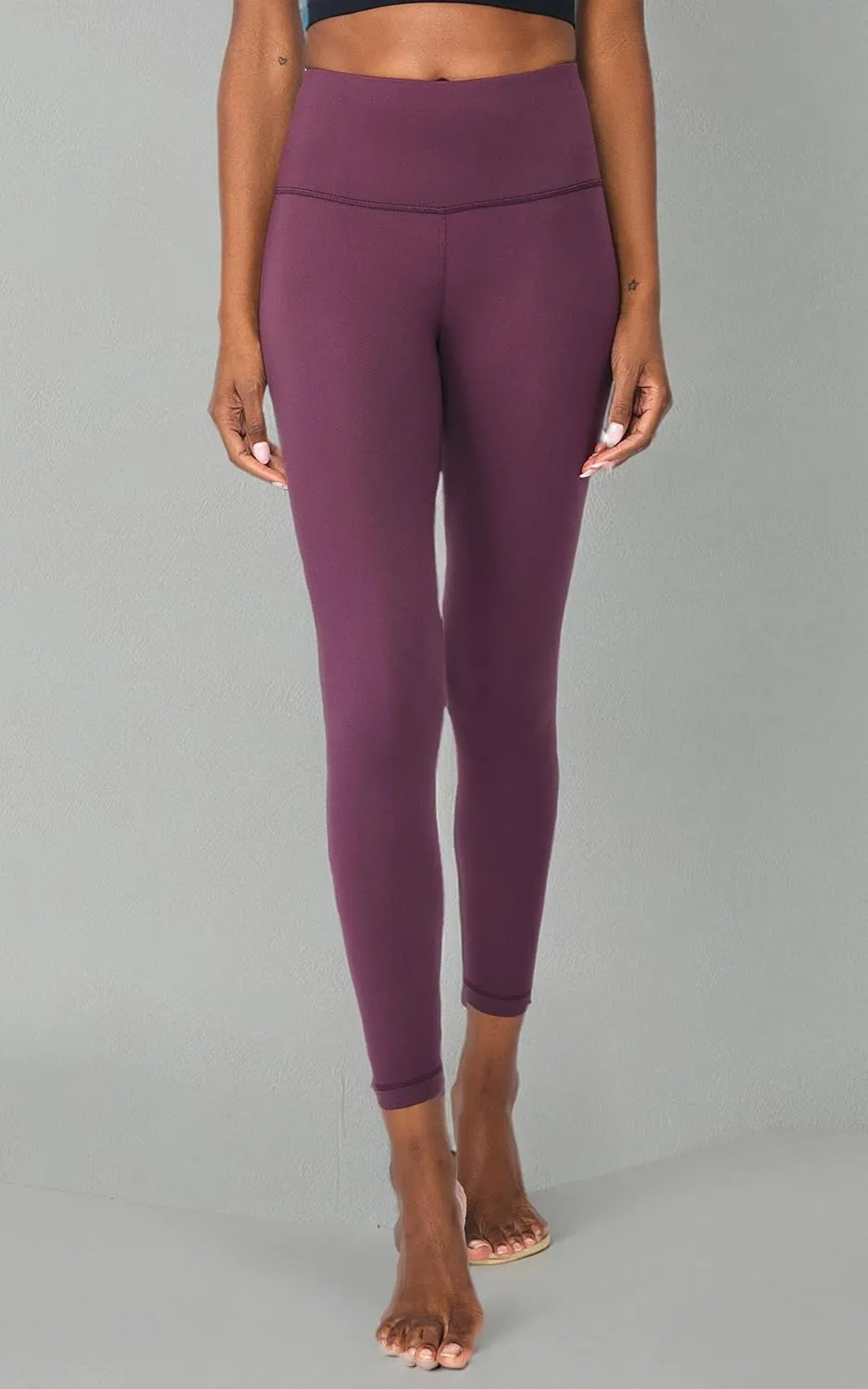 Yogalicious High Waist Squat Proof Criss Cross V-Back Ankle Length Leggings