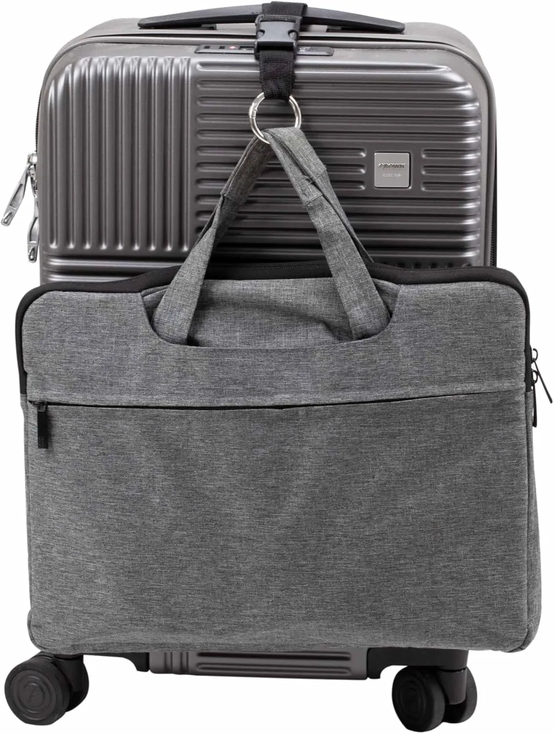 ZANQANO 3PCS Add a Bag Luggage Straps Jacket Gripper Heavy Duty Baggage Suitcase Belts Travel Accessories Adjustable, Black